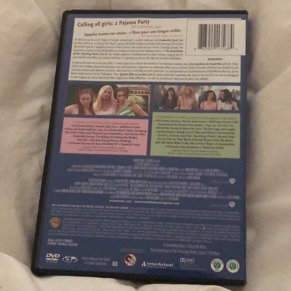 🎉 5/$15 🎉 A CINDERELLA STORY & THE SISTERHOOD OF THE TRAVELING  PANTS DVD - Picture 2 of 6